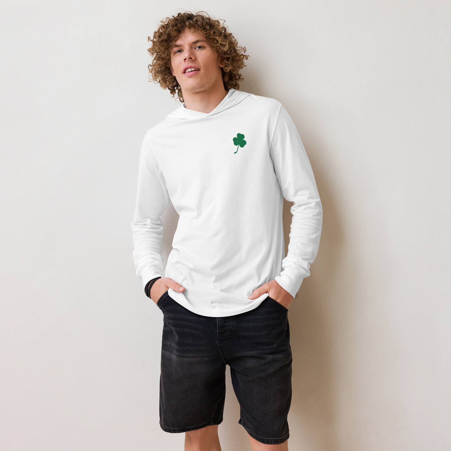 Here for the Shenanigans! Unisex Hooded long-sleeve tee