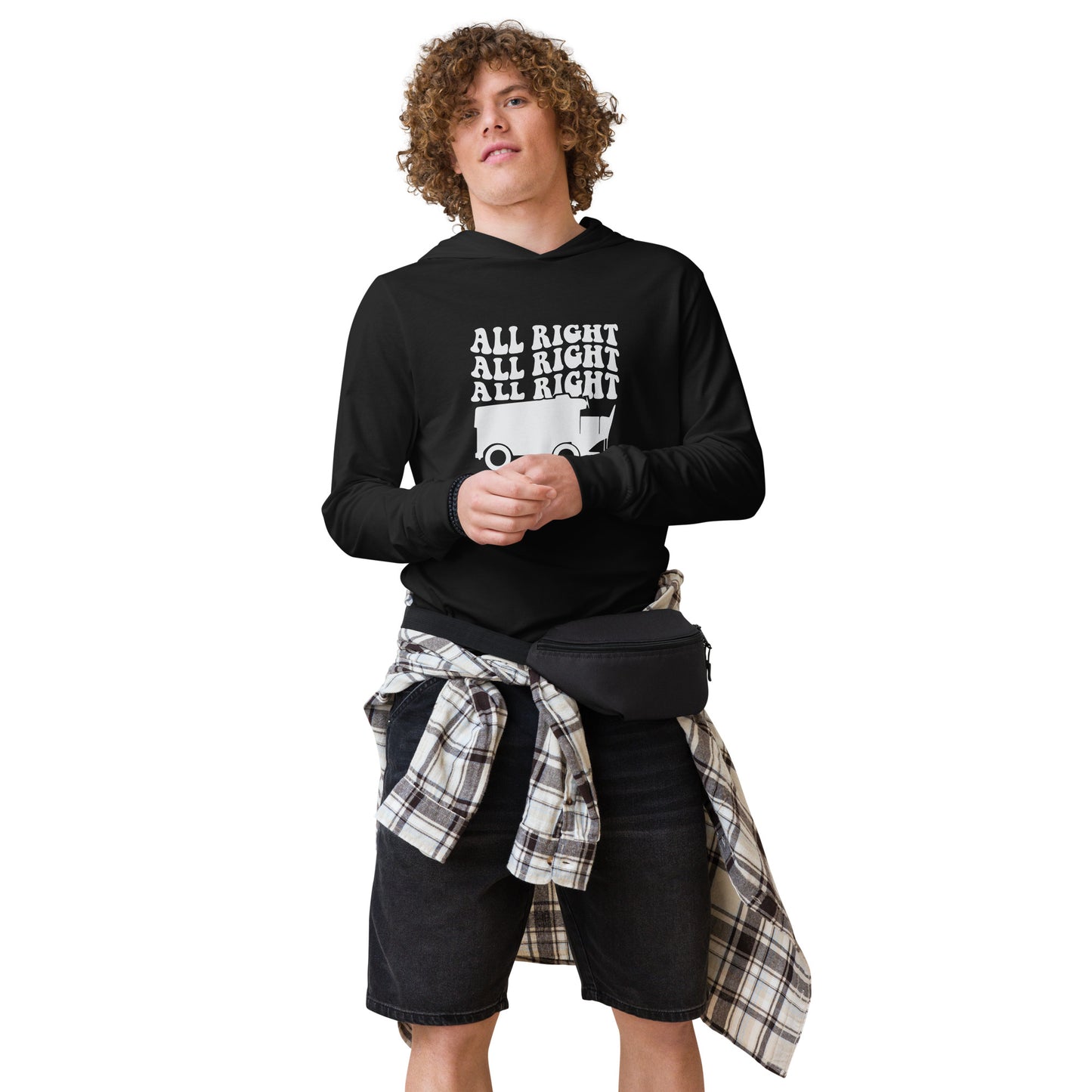All Right! Unisex Hooded Long-Sleeve Tee
