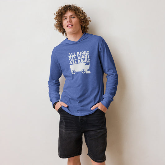 All Right! Unisex Hooded Long-Sleeve Tee